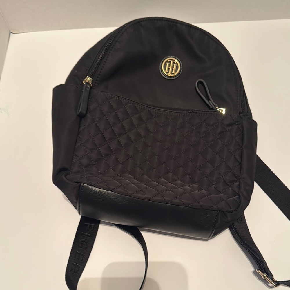 Tommy Hilfiger Black Quilted Backpack